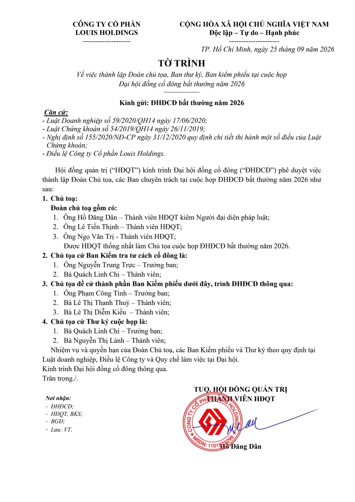 Nghị quyết ĐHĐCĐ bất thường 2026 - Trang 20