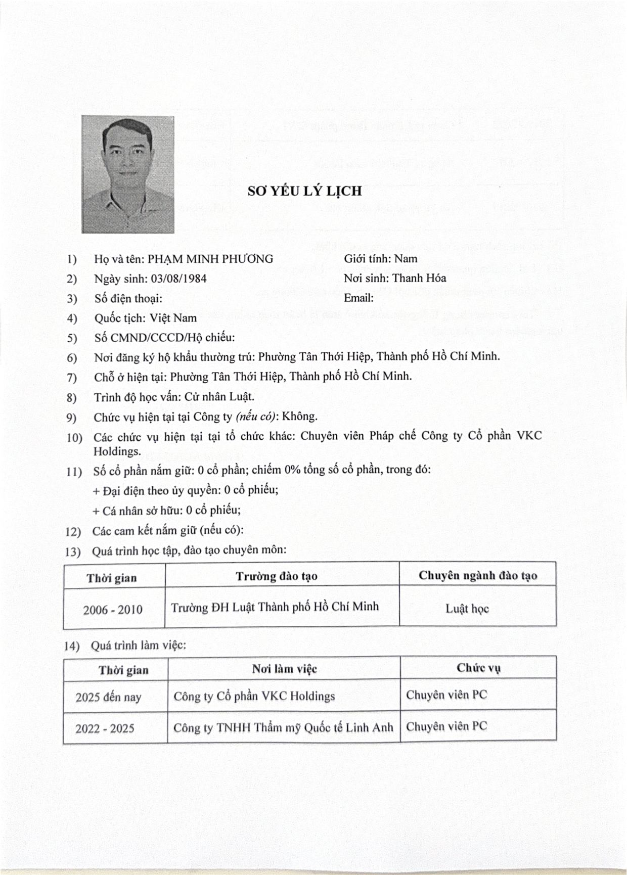 Tờ trình (bổ sung, thay thế) miễn nhiệm, bầu mới BKS và HĐQT 2026-2030 - Trang 5