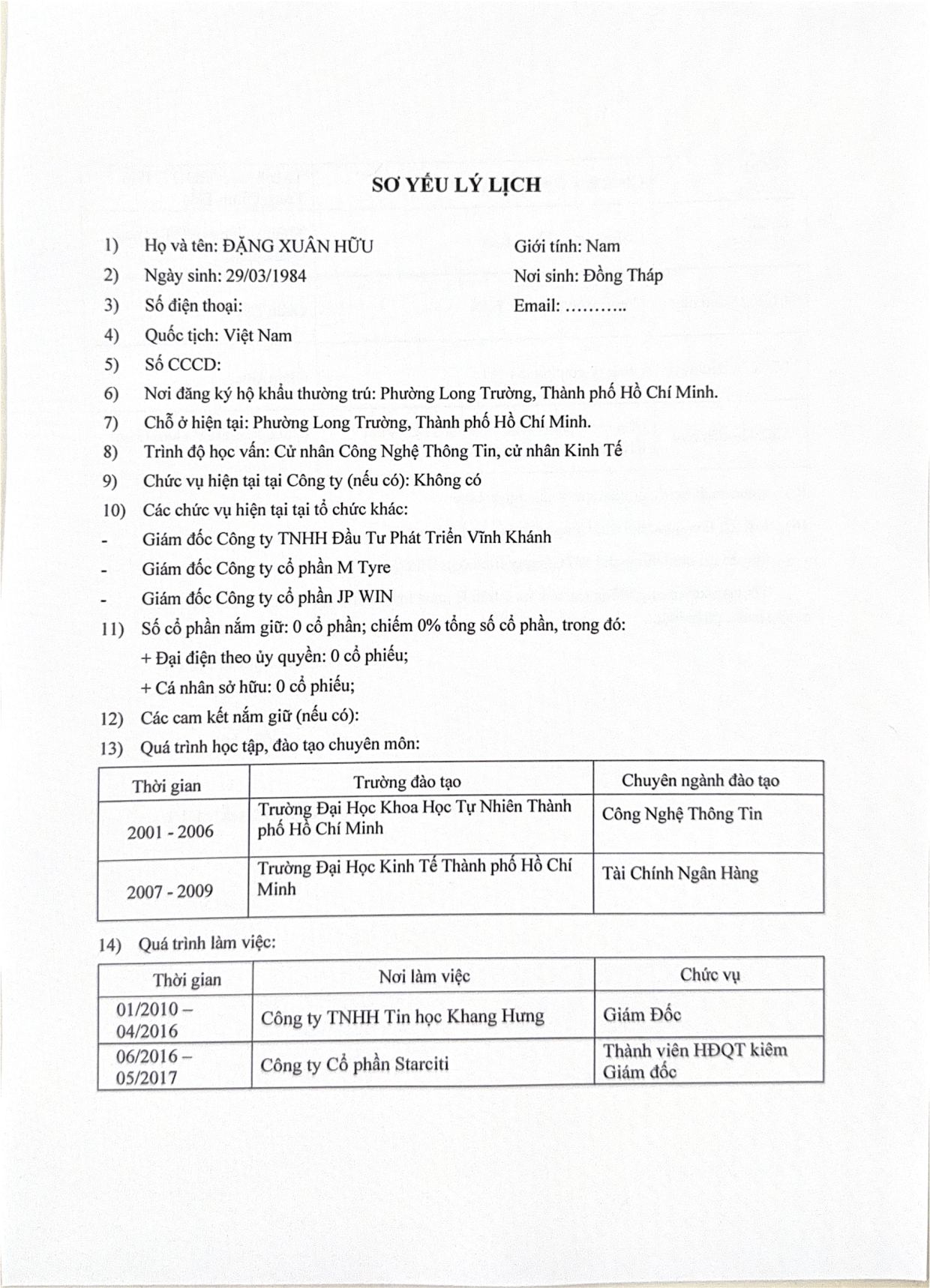 Tờ trình (bổ sung, thay thế) miễn nhiệm, bầu mới BKS và HĐQT 2026-2030 - Trang 9