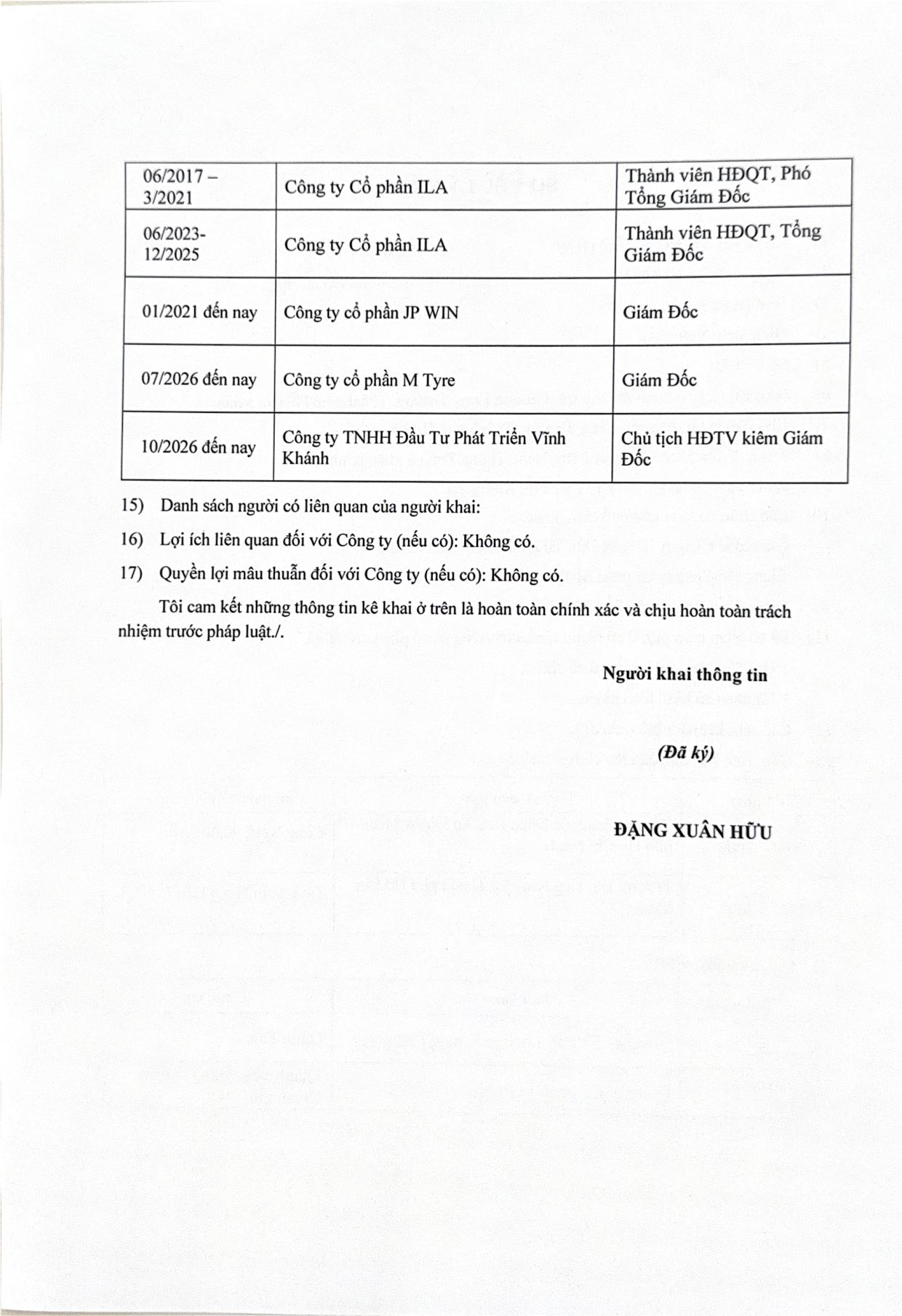 Tờ trình (bổ sung, thay thế) miễn nhiệm, bầu mới BKS và HĐQT 2026-2030 - Trang 10