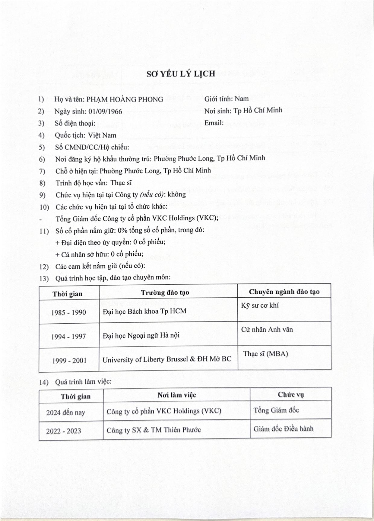 Tờ trình (bổ sung, thay thế) miễn nhiệm, bầu mới BKS và HĐQT 2026-2030 - Trang 15